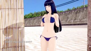 Ayudando a Hinata a Elegir el Traje de Baño de baño mas Pequeño y Pervertido Posible - Naruto Traine