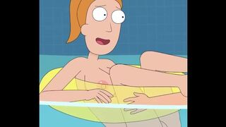 Rick and Morty - A Way Back Home - Sex Scene Only - Part 65 Summer Fucked In The Pool By LoveSkySanX