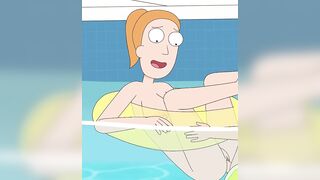 Rick and Morty - A Way Back Home - Sex Scene Only - Part 65 Summer Fucked In The Pool By LoveSkySanX