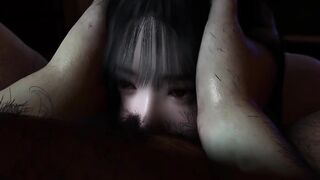 3D big boobs Asian slut naked her huge boobs and got fucked so hard