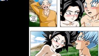 Caulifla monta la verga de trunks hasta que acaba dentro de su mojado coño - DBZ Hentai