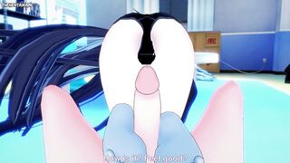 Toko from Danganronpa Gives You A Footjob Hentai POV