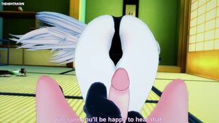 Sonia from Danganronpa Gives You A Footjob Hentai POV