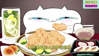 Food animation: A greedy cat who has become a heavy lemon lover! Is this the feeling of being electr