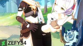 Noelle and Aether Having Sex In The Forest | GENSHIN IMPACT 3D ANIMATION