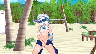 Mualani beach masturbation (Genshin hentai)