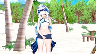 Mualani beach masturbation (Genshin hentai)