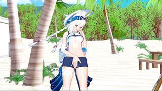 Mualani beach masturbation (Genshin hentai)