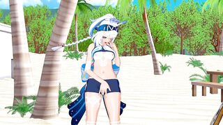 Mualani beach masturbation (Genshin hentai)