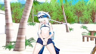 Mualani beach masturbation (Genshin hentai)