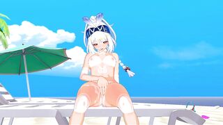 Mualani is naked and Cumming on the beach (Genshin Impact 3d Hentai)