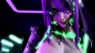 3D cosplay slut naked her big boobs got fucked by big cock stranger