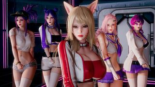 [MMD] Dreamcatcher - SCREAM Strip Dance Ahri Akali Kaisa Evelynn Seraphine KDA 3D Erotic Dance