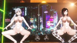 【MMD R-18 SEX DANCE】RUBY, WEISS SEXY ASS BUNNY NAUGHTY BIG TITS バニーアス [MMD]