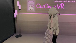 Horny Cat Girl Humps her Pillow until she Cums [intense Moaning, VRchat Erp, 3D Hentai] Preview