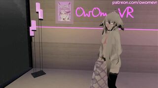 Horny Cat Girl Humps her Pillow until she Cums [intense Moaning, VRchat Erp, 3D Hentai] Preview