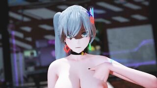 Mmd R18 Weiss the White Lady Cum Hunter will Suck you Dry