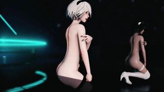 【MMD R-18 SEX DANCE】NIER AUTOMATA HOT DANCE SEXUAL TEMPTATION おいしいお尻 [MMD]