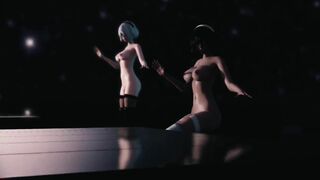 【MMD R-18 SEX DANCE】NIER AUTOMATA HOT DANCE SEXUAL TEMPTATION おいしいお尻 [MMD]