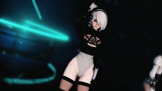 【MMD R-18 SEX DANCE】NIER AUTOMATA HOT DANCE SEXUAL TEMPTATION おいしいお尻 [MMD]