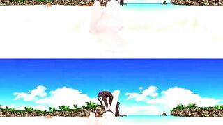 [VR 360] Rin Shibuya Idolmaster Swimwear on the Beach