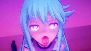 MMD - AQUA GLORYHOLE [konosuba]