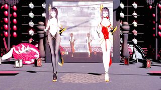 MMD 3d HENTAI 康熙帝と魔鏡で『宵々古今』