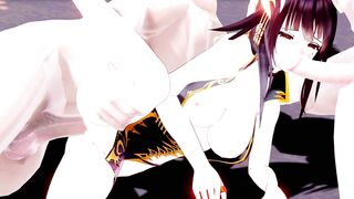 MMD 3d HENTAI 康熙帝と魔鏡で『宵々古今』