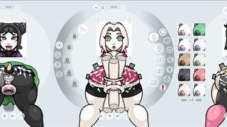 Fapwall [rule34 Hentai Game] Sakura from Naruto is taking 6 Penis at once