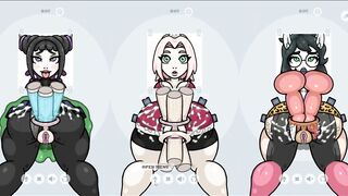 Fapwall [rule34 Hentai Game] Sakura from Naruto is taking 6 Penis at once