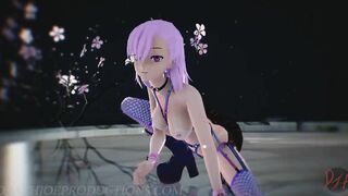 MMD R18 Nude Pink Misaka - Roll Deep 1094