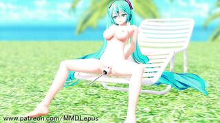 MMD R18ミクがマジックハンドで露出オナニー3D Hentai