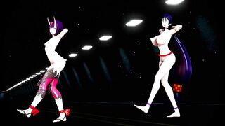 Mmd Fate Grand Order Minamoto no Raikou Shuten Douji 3d Hentai Shuten to Raikou Yukemuri Daisakusen