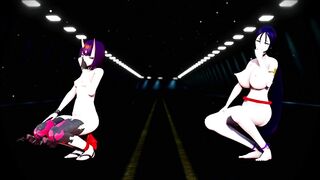 Mmd Fate Grand Order Minamoto no Raikou Shuten Douji 3d Hentai Shuten to Raikou Yukemuri Daisakusen