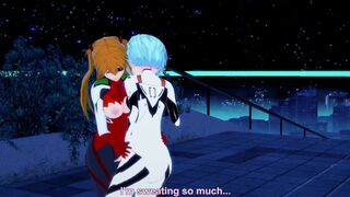 Evangelion Lesbian Hentai Asuka x Rei