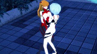 Evangelion Lesbian Hentai Asuka x Rei