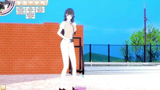 Bunny Girl Senpai Masturbating outside School