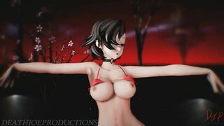 MMD R18 4k Red Bikini Mitsu - Chung Ha - Stay Tonight -1077